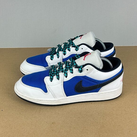 Jordan 1 Low SE Formula 23 Pack Leather Athletic Sneakers Youth 6.5Y White Blue - Picture 1 of 10